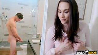 BANGBROS – Stepmom Chanel Preston Catches Son Jerking Off In Bathroom